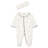 Pijama Niñas Rosas Crema 6m